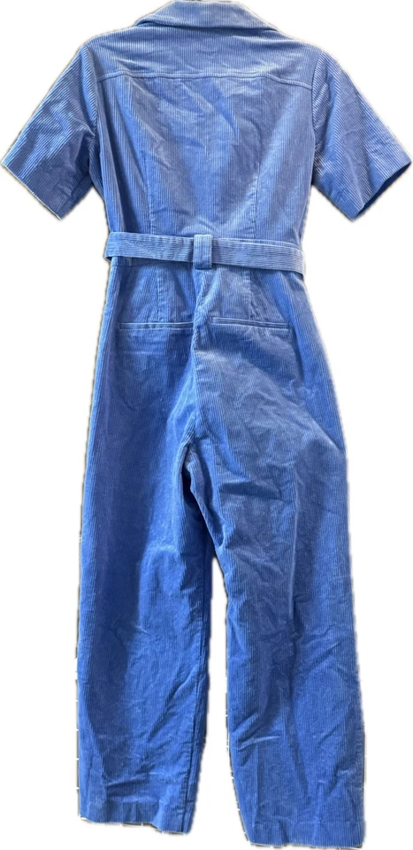 Комбинезон & Other Stories на молнии вельветовый светло-синий размер 8 короткий рукав  - Изображение 2 из 4