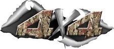 4 X 4 Camo Browns Custom Graphic Decal Pair