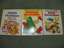 CHRISTMAS DECORATIONS, EASTER DECORATIONS  HAPPY HOLIDAYS 3 BOOK SET