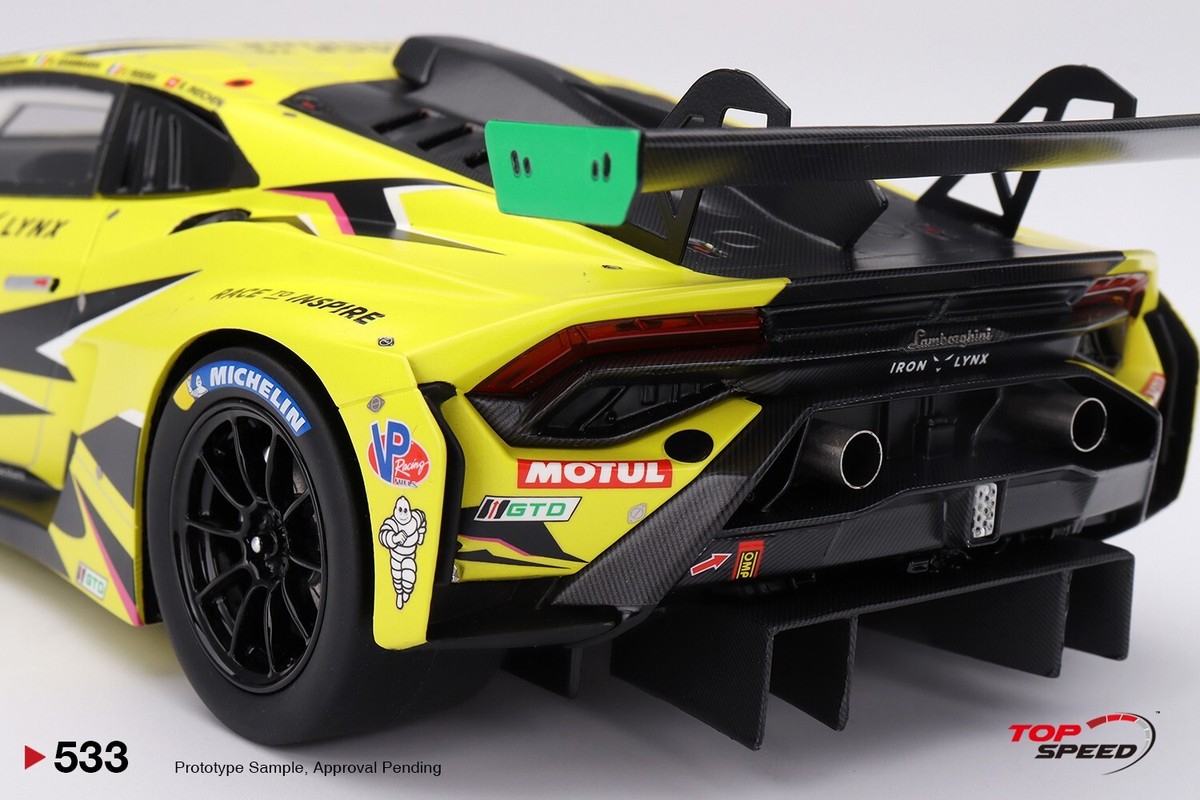 Top Speed 1:18 Lamborghini Huracán GT3 EVO2 #19 Iron Lynx 2023