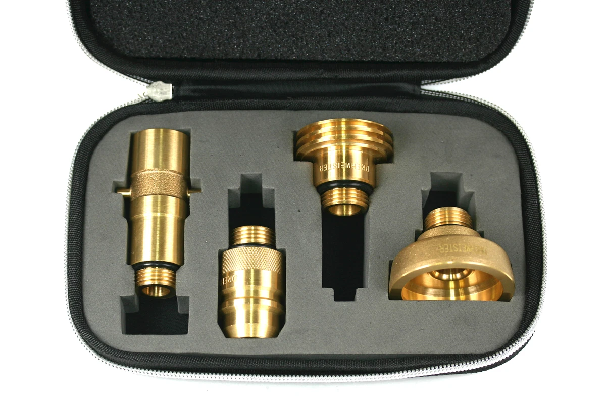 Adattatore Per Bombole Gas Da Campeggio LPG-Megastore - Lunghezza 90 Mm, Ottone/Alluminio, Made In EU