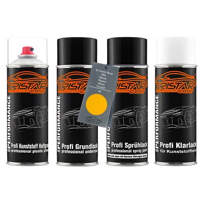 Lack Spraydosen Set Kunststoff für MG Morris Roewe Rover Triumph 94 Inca Yellow