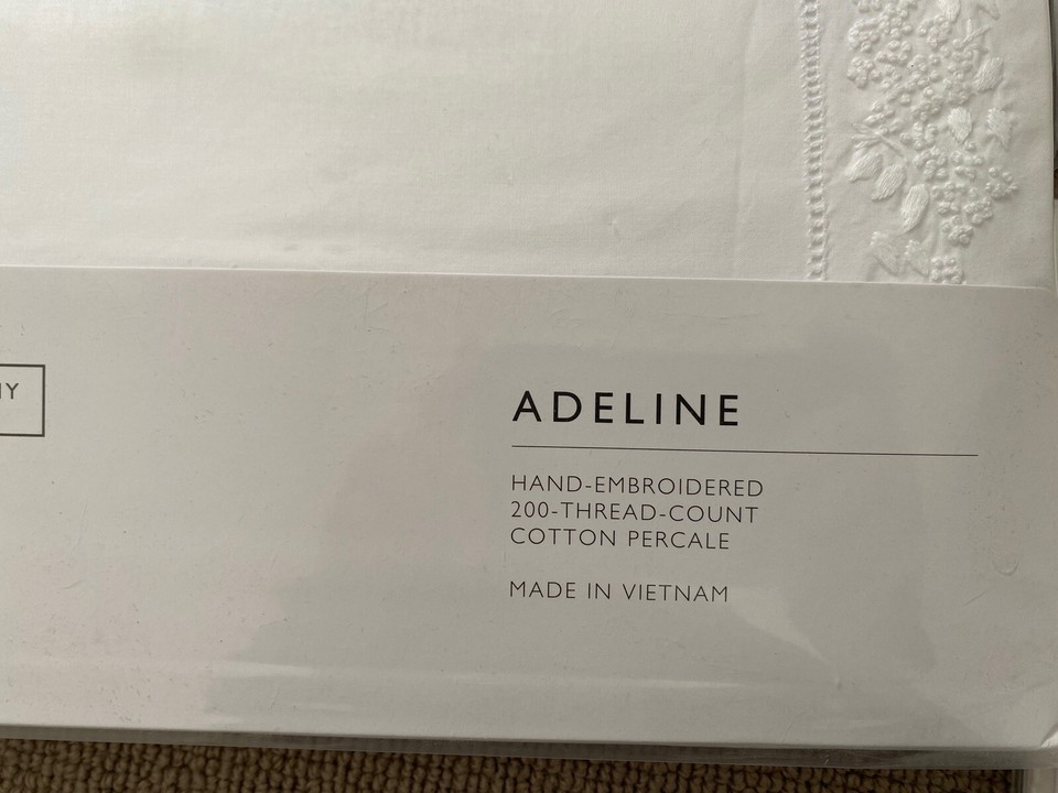 The White Company Adeline Double Duvet Cover And 2 Oxford Pillow Cases