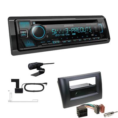Kenwood CD-Receiver Autoradio DAB+ Bluetooth für Fiat Stilo 2001-2008 schwarz