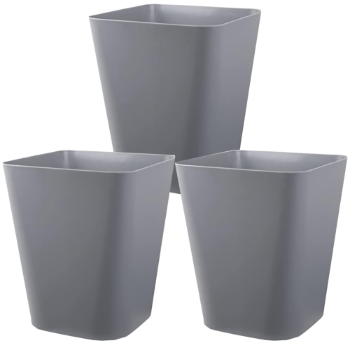 Small Bathroom Trash Can Plastic Garbage Can Square Waste Basket Trash Bins Cont