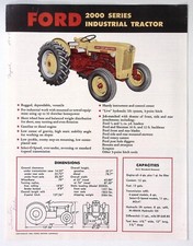 1960 Ford 2000 Series Industrial Tractor Ford Dealer Brochure