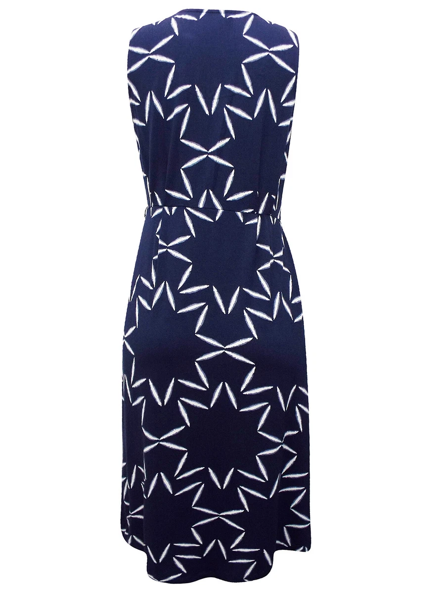 White Stuff AVERY WRAP DRESS DARK NAVY PRINT Without Belt RRP