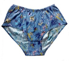 Women Girl's 100 Silk Knicker Brief Print Silk Underwear M Fit 28-31"