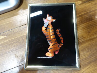 1985 Kafka Industries Foil Art Decor Walt Disney  Tigger Gold Tone Frame