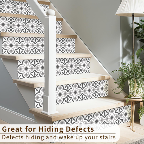 Autocollants Muraux Funlife Pour Marches D'escalier - Motif Marocain - 14 Bandes