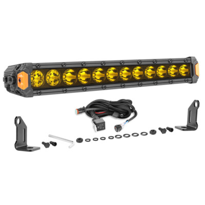 12/14/16 Inch LED Light Bar Slim Single Row Driving Work Bar Amber Off ...