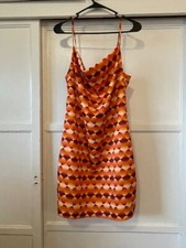 Urban Outfitters Women's Size Large Mini Summer Dress Orange Resort Vacay