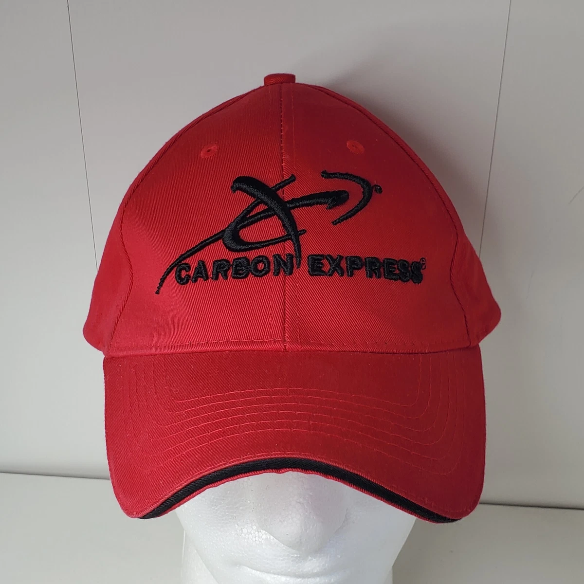 Carbon Express The Archery Shop Red Black 3D Logo Strapback Hat