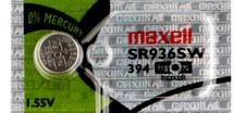 1 x Maxell 394 Watch Batteries, SR936SW Battery  Shipped from Canada