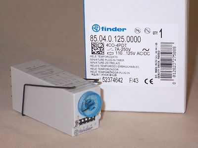 Finder Relay 85.04.0.125.0000 plug-in timer relay (NIB)