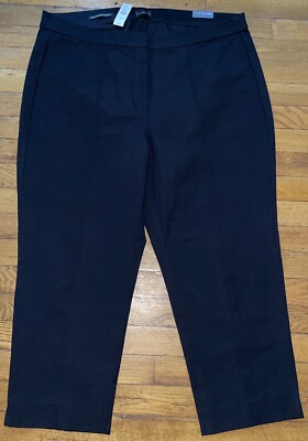 NWT Talbots Chatham Crop Size 18W Black Pants