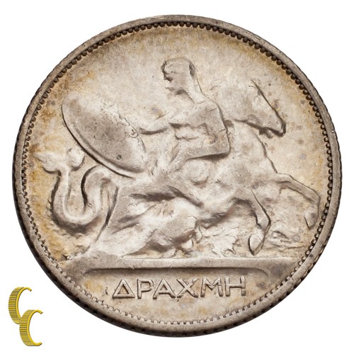 1910-A King George Greece Silver Drachma Paris Mint - Picture 3 of 3