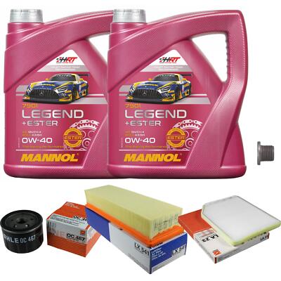 MAHLE Inspektionspaket 8 L MANNOL Legend+Ester 0W-40 für Renault Laguna I
