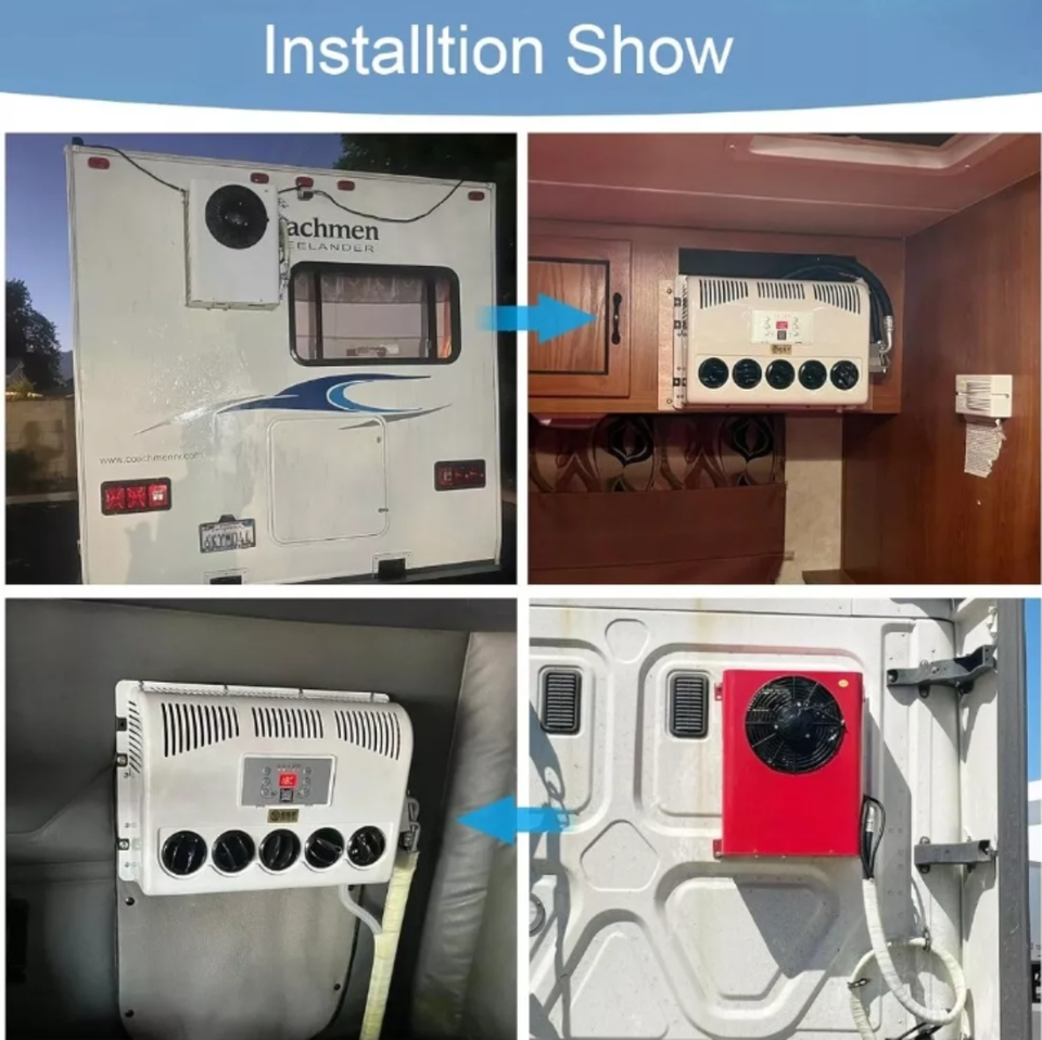12V Mini Split RV Air Conditioner 11000Btu A/C Fits Semi Trucks Bus RV ...