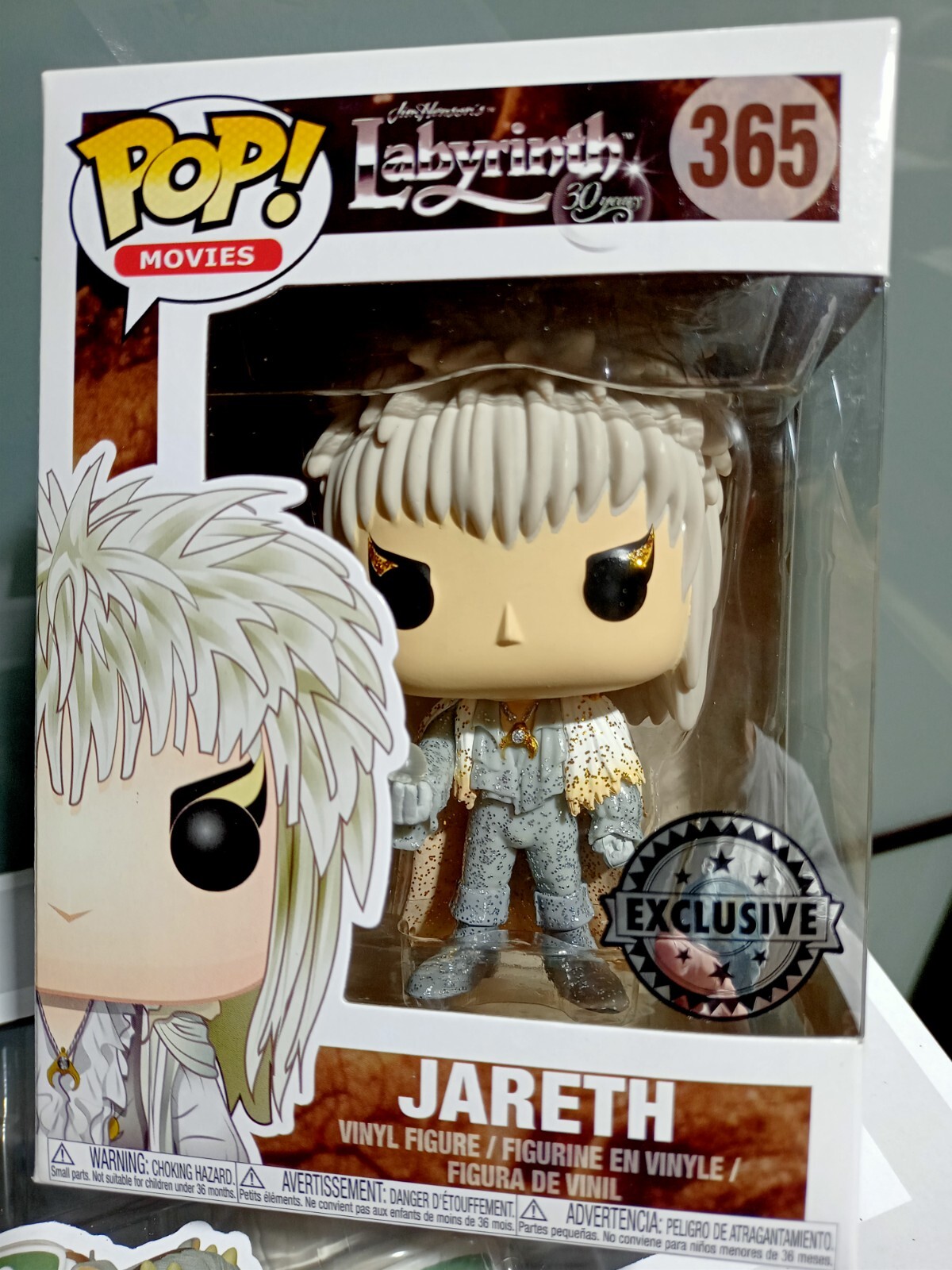 Funko Pop Labyrinth Jareth Glitter Exclusive figurine vinyle cinéma fantastique