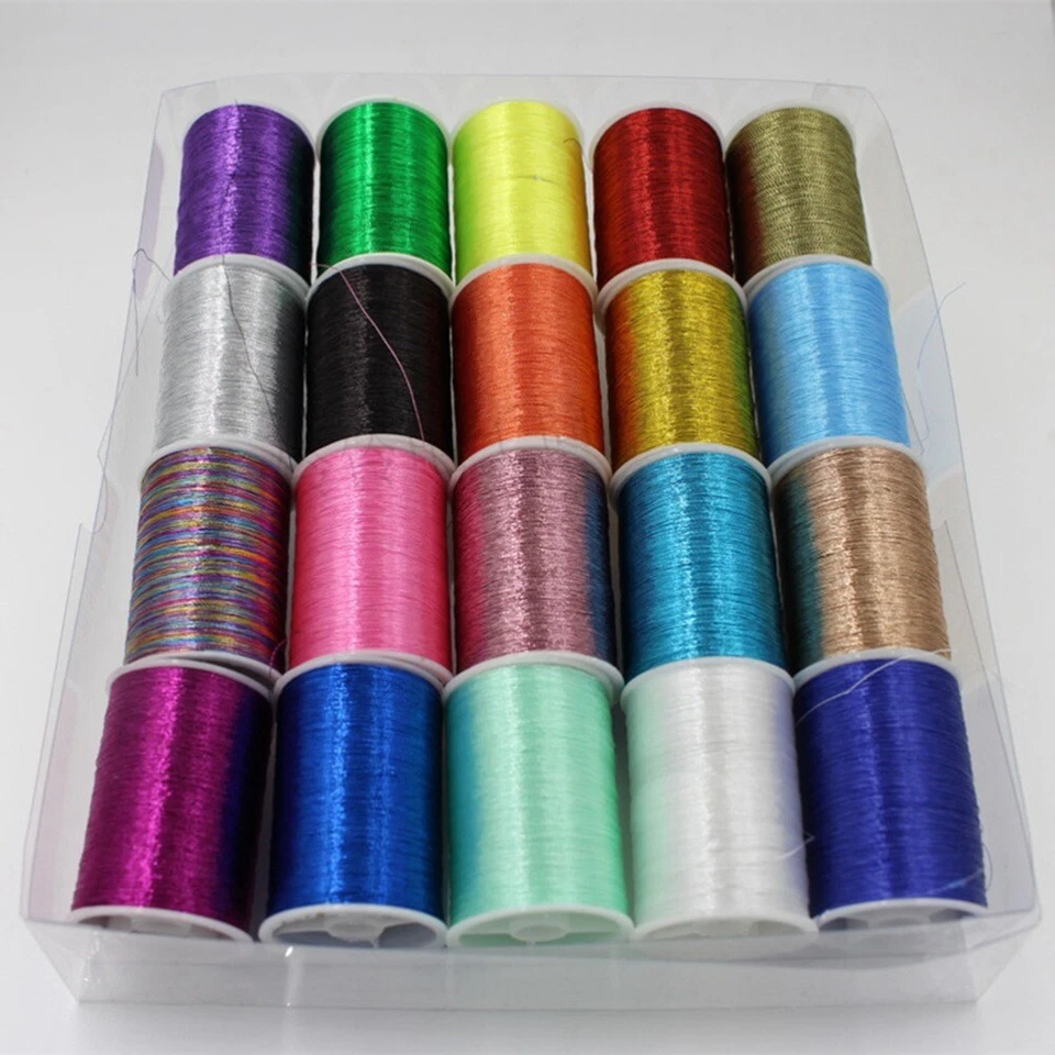 Metallic Embroidery Thread DIY Portable Household Manual Sewing Thread Set - Image 4 of 4