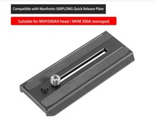 Aluminum 500PLONG Quick Release Plate for Manfrotto MVH500 Head MVM500A Monopod