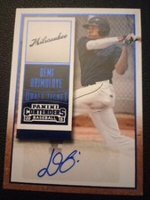 2015 Panini Contenders Blue Demi Orimoloye AUTOGRAPH Brewers