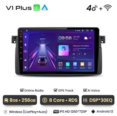Autoradioandroid Pour BMW E46 M3 318/320 / 325/330/335 8G+256GB - Photo 1/4