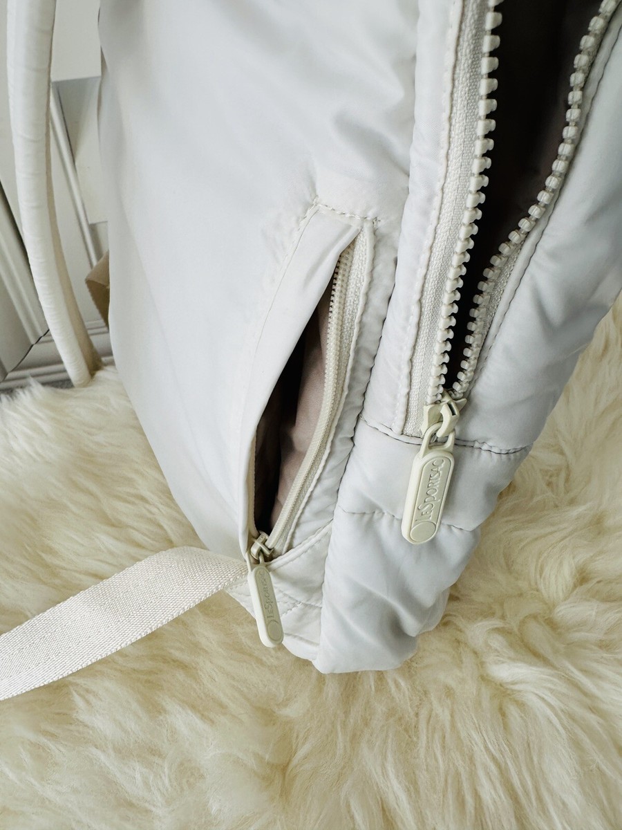 LeSportSac Nylon Sheen Backpack in Pina Colada Off White Tech Bag Travel NWT Lesportsac Sheen Backpack Pina Colada Cream Off White  main image 4