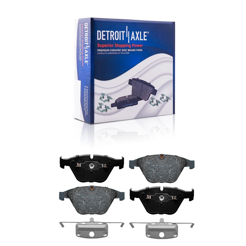 Front Drilled Brake Rotors + Ceramic Pads for 2008 2010 BMW 535i