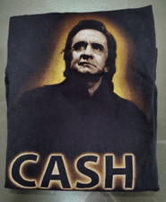 Johnny Cash Tee Shirt Man in Black Guitar Portrait Graphic Mens XXL 2XL