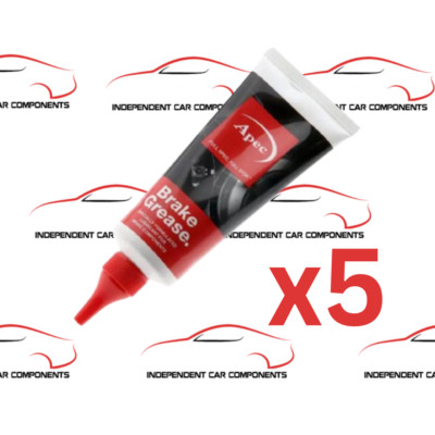 5x Apec Bremsfett Schmiermittel Beläge Car System 75ml Kupferfrei