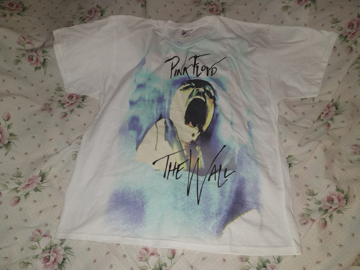 vintage pink floyd the wall shirt xl white screaming face 90s