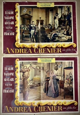 ANDREA CHENIER - Fotobuste originali -Raf Vallone,Antonella Lualdi,Auclair-1955