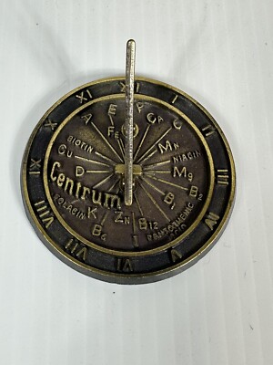 Lederle Cyanamid Brelass Centrum Vitamin Advertising Sun Dial Paperweight 3''