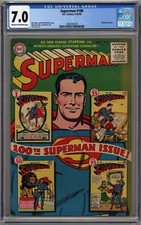 SUPERMAN #100 CGC 7.0 CREAM TO OFF-WHITE PAGES DC COMICS 1955