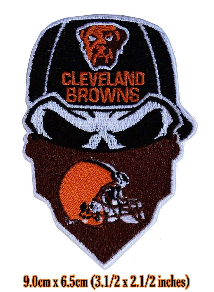 Cleveland Browns Football Logo NFL Small Iron/Sew On Embroidered Patch Lot  Of 2