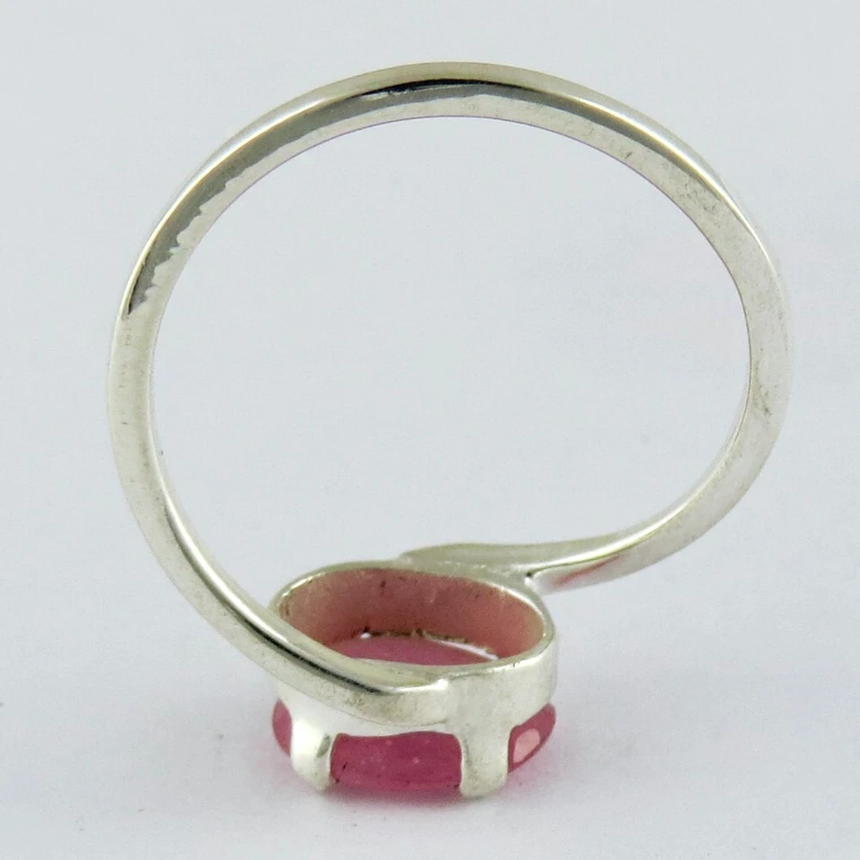 Natural Ruby Silver Handmade Ring 925 Sterling Pink Gemstone Rings Women Gift - Image 4 of 4