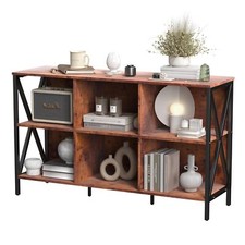 HORIZONTAL BOOKSHELF BOOKCASECUBE STORAGE ORGANIZER SHELFINDUSTRIAL WIDE BOOKCAS