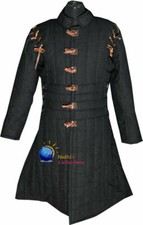 Medieval Thick Padded Full Sleeves Aketon Jacket Gambeson Costume