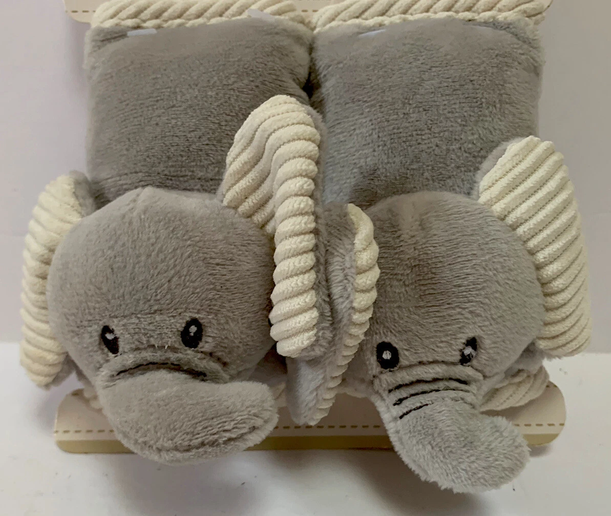 KellyBaby 2 Pack Set Gray Elephant 5 Baby Seat Belt Covers