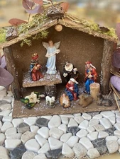 Christmas Nativity Scene Set Figures Manger Figurines 12PCS  Nacimiento Navideño