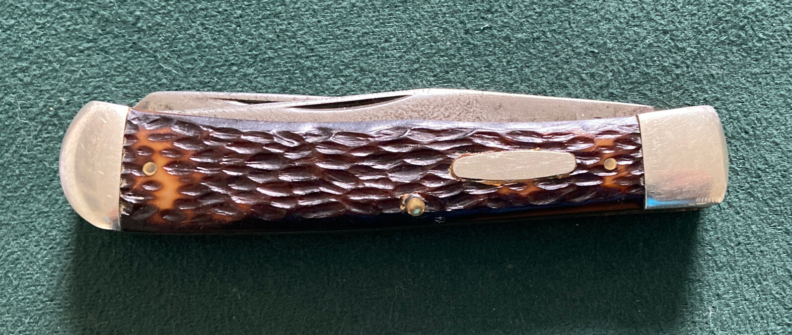 WESTERN USA 691 VINTAGE TRAPPER 2 BLADE FOLDING HUNTING KNIFE HAS GOOD