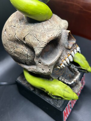 RARE! Vintage Metallica Lamp W/Shades Skull Snakes Heavy Metal