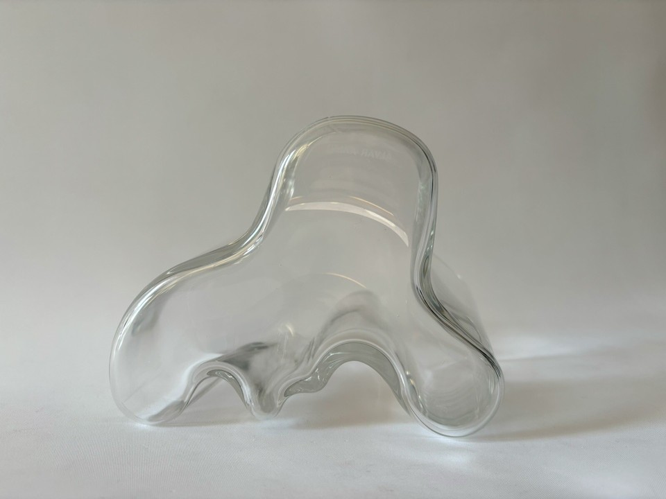Alvar Aalto Savoy Vase Iittala Finland Large Clear Art Glass Vase eBay