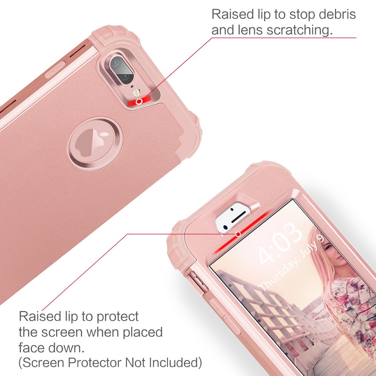 For Apple iPhone 8 Plus iPhone 7 Plus Shockproof Hard For Apple iPhone 8 Plus iPhone 7 Plus Shockproof Hard