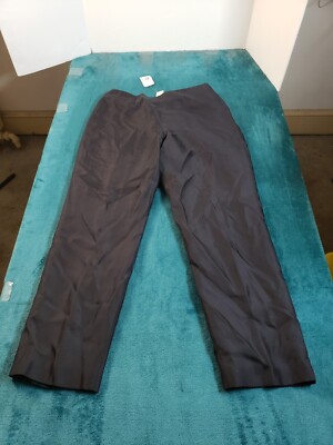 Sigrid Olsen Pants Sz 8 Womens Black Ladies Career Silk Pull On Side Zip NWT