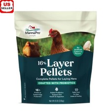 16 Layer Pellets Hens Probiotics Gut Health Egg Production Nutritional Feed 8lb