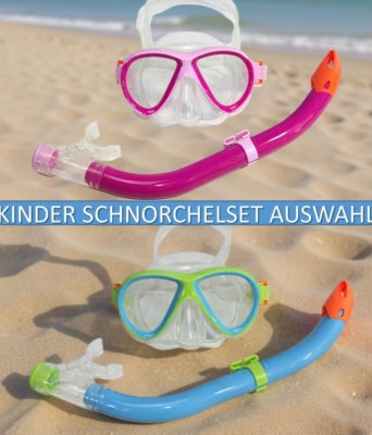 AUSWAHL Kinder Schnorchelset Taucherbrille mit Schnorchel Set Kids Tauchset 123