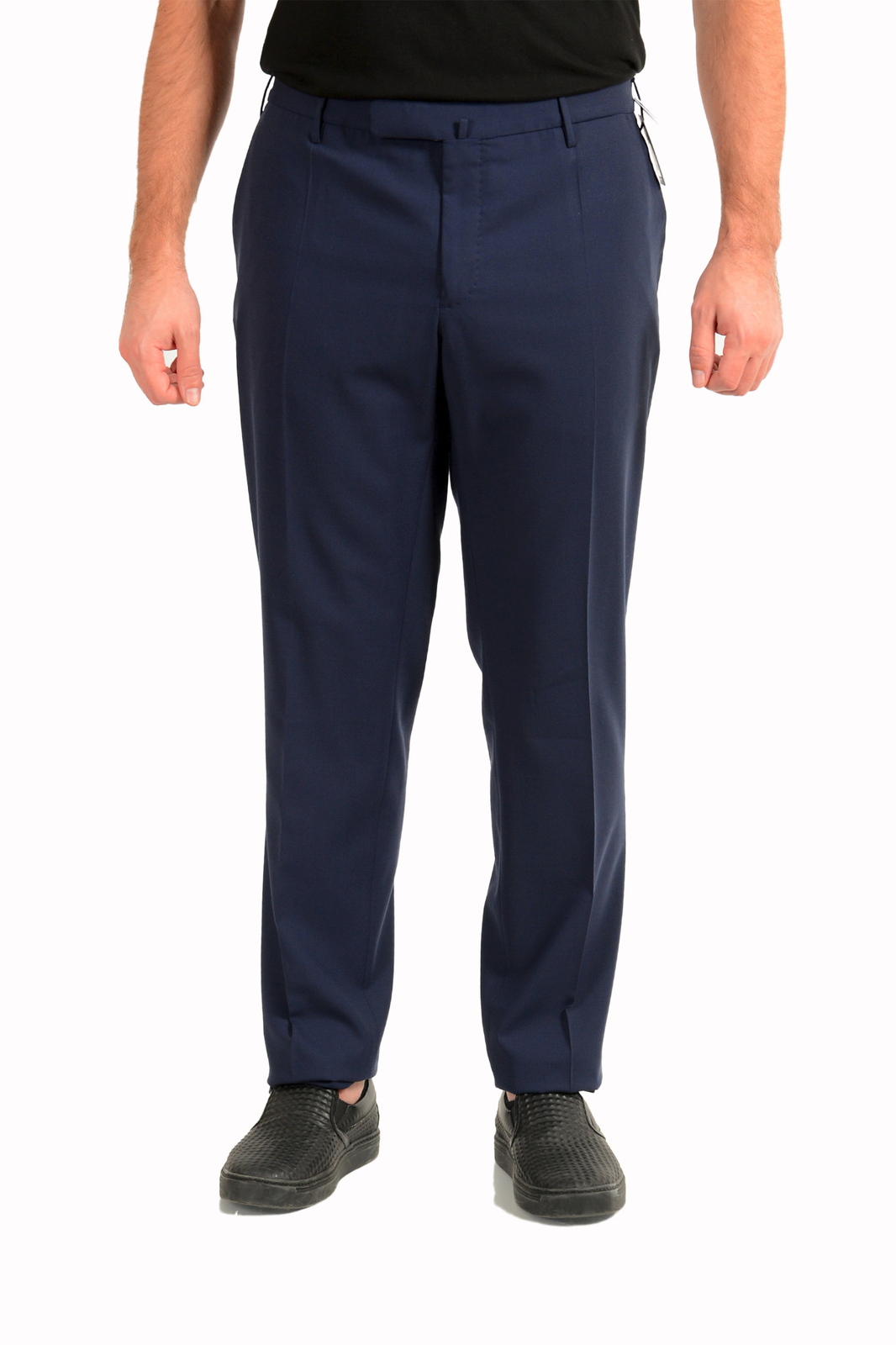 Мужские брюки Incotex Slowear из синей шерсти Slim Fit с рисунком 30 размер US 42 IT 58 28190₽